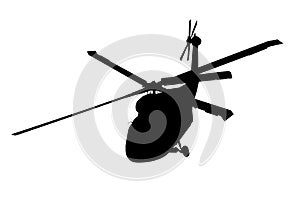 Helicopter vector silhouette