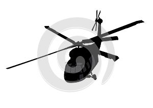 Helicopter vector silhouette