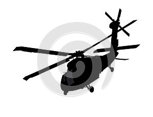 Helicopter vector silhouette