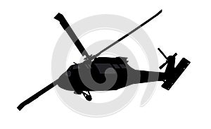 Helicopter vector silhouette