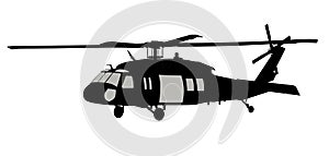 Helicopter vector silhouette