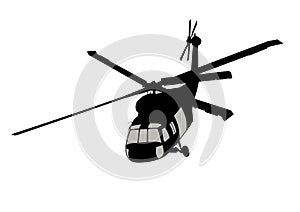 Helicopter vector silhouette