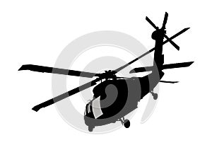 Helicopter vector silhouette