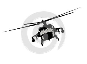 Helicopter vector silhouette