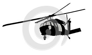 Helicopter vector silhouette