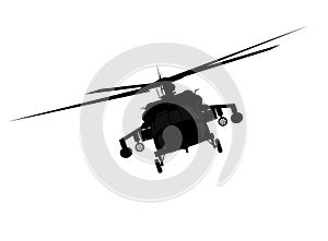 Helicopter vector silhouette