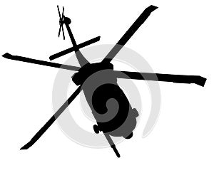 Helicopter vector silhouette