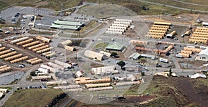 Aerial View of a Military Base on the Big Island of Hawaii photo
