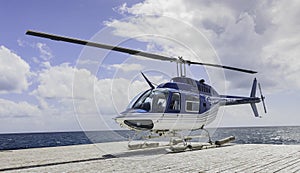 A Helicopter on a Wharf