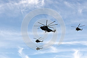 Helicopters in formation