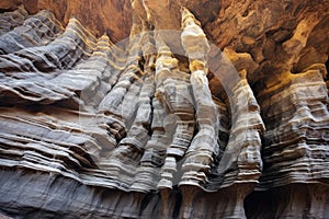 helictite formations jutting out from a cave wall