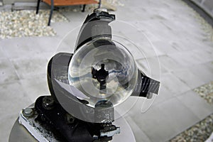 Heliograph or sunshine recorder, records the amount of sunshine photo