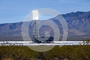 Heliostat Generating Electricity in the Desert