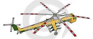 Helipad; a helicopter landing platform vector or color illustration