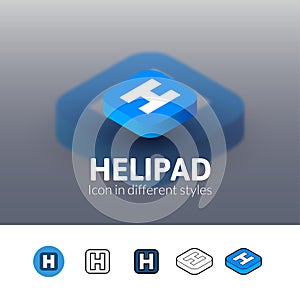 Helipad icon in different style