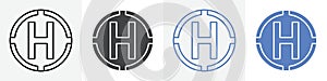helipad icon vector set use for web