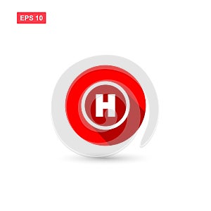 Helipad icon vector design isolated 3