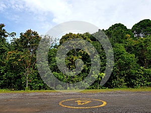 Helipad at Khoa Yai National Park.