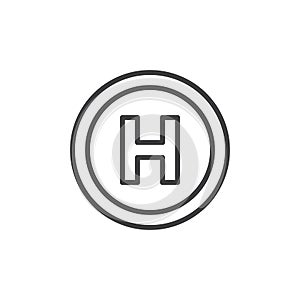 Helipad outline icon