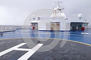 Helipad on a ship