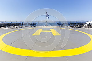 Helipad on a ship