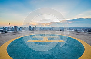 Helipad on top of the building photo