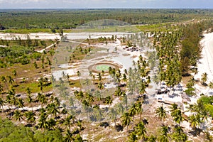 Helipad on a tropical island. Balabac, Palawan, Philippines