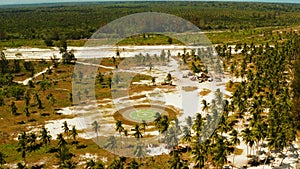 Helipad on a tropical island. Balabac, Palawan, Philippines