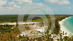 Helipad on a tropical island. Balabac, Palawan, Philippines