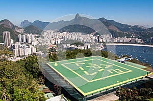 Helipad on Urca Mountain in Rio de Janeiro