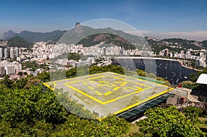 Helipad on Urca Mountain in Rio de Janeiro