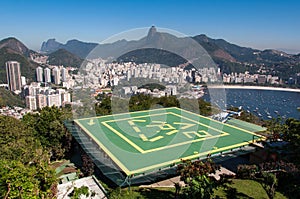 Helipad on Urca Mountain in Rio de Janeiro photo