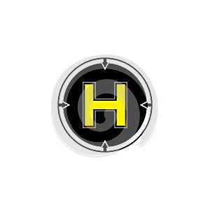 Helipad vector icon
