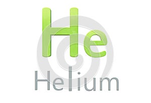 Helium chemical symbol as in the periodic table