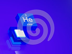 Helium symbol element from the periodic table