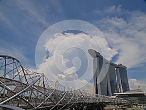 The Helix Bridge & MBS Singapore