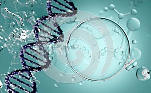 helix chromosome or Dna structure, technology science background. 3d render illustration