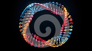 helix dna strand circle photo