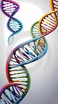 Helix DNA strand medical health concept illustration background ai generated