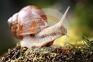 Helix pomatia also Roman snail, Burgundy snail