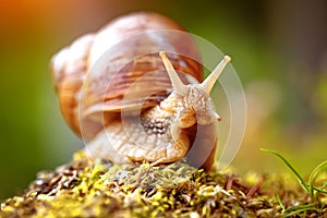 Helix pomatia also Roman snail, Burgundy snail