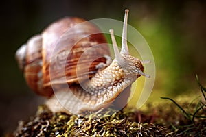 Helix pomatia also Roman snail, Burgundy snail