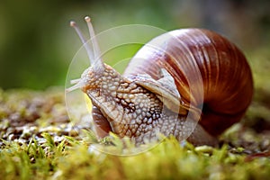 Helix pomatia also Roman snail, Burgundy snail