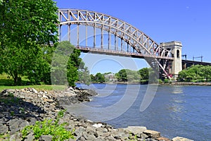 The Hell Gate Bridge (East River Arch Bridge) in New York City