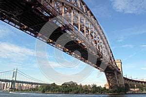 Hell Gate Bridge and Triborough Bridge, view from Astoria Park, Queens, NY