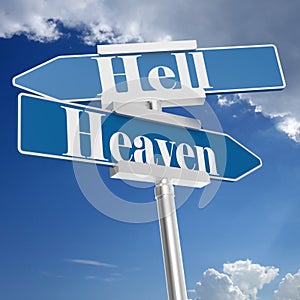Hell and heaven signs