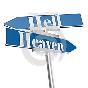Hell and heaven signs
