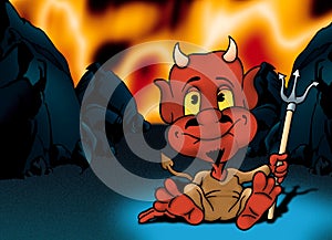 Hell and Red Little Devil