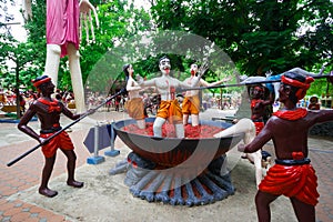 Hell statue at thailand temple