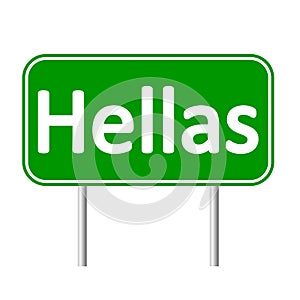 Hellas road sign.